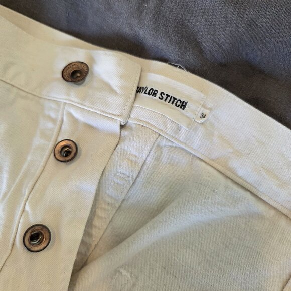 Taylor Stitch Camp Pant in Natural Reverse Sateen 34 - Picture 4 of 6